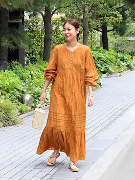 「JOURNAL STANDARD relume（ジャーナルスタンダード　レリューム）のアイテム（ワンピース/ドレス）」を使った、misatoさん（レディース・160cm）の夏コーディネート