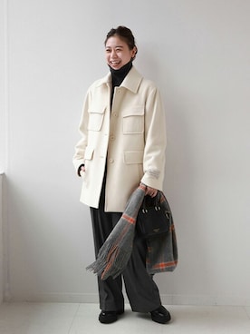 「JOURNAL STANDARD relume（ジャーナルスタンダード　レリューム）のアイテム（その他アウター）」を使った、misatoさん（レディース・160cm）の冬コーディネート