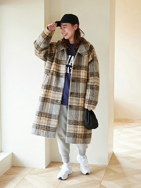 「JOURNAL STANDARD relume（ジャーナルスタンダード　レリューム）のアイテム（ステンカラーコート）」を使った、misatoさん（レディース・160cm）の冬コーディネート