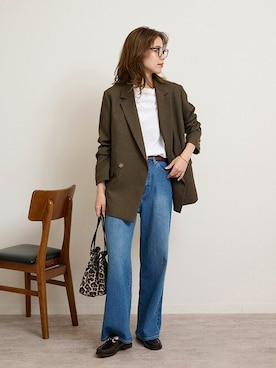 「JOURNAL STANDARD relume（ジャーナルスタンダード　レリューム）のアイテム（テーラードジャケット）」を使った、misatoさん（レディース・160cm）の夏コーディネート