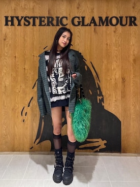 「HYSTERIC GLAMOUR（ヒステリックグラマー）のアイテム（バッグ）」を使った、KAIRAさん（レディース・160cm）の秋コーディネート