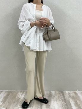 「ティアードブラウス」｜神戸レタスさん（レディース・165cm）の夏コーディネート