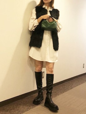 「プチプラ女子」｜神戸レタスさん（レディース・168cm）の冬コーディネート
