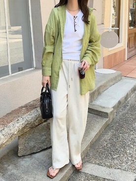 「アイテム（スウェットパンツ）」を使った、神戸レタスさん（レディース・152cm）の夏コーディネート