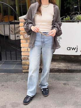 「KOBE LETTUCE（コウベレタス）のアイテム（ニット/セーター）」を使った、神戸レタスさん（レディース・152cm）の秋コーディネート