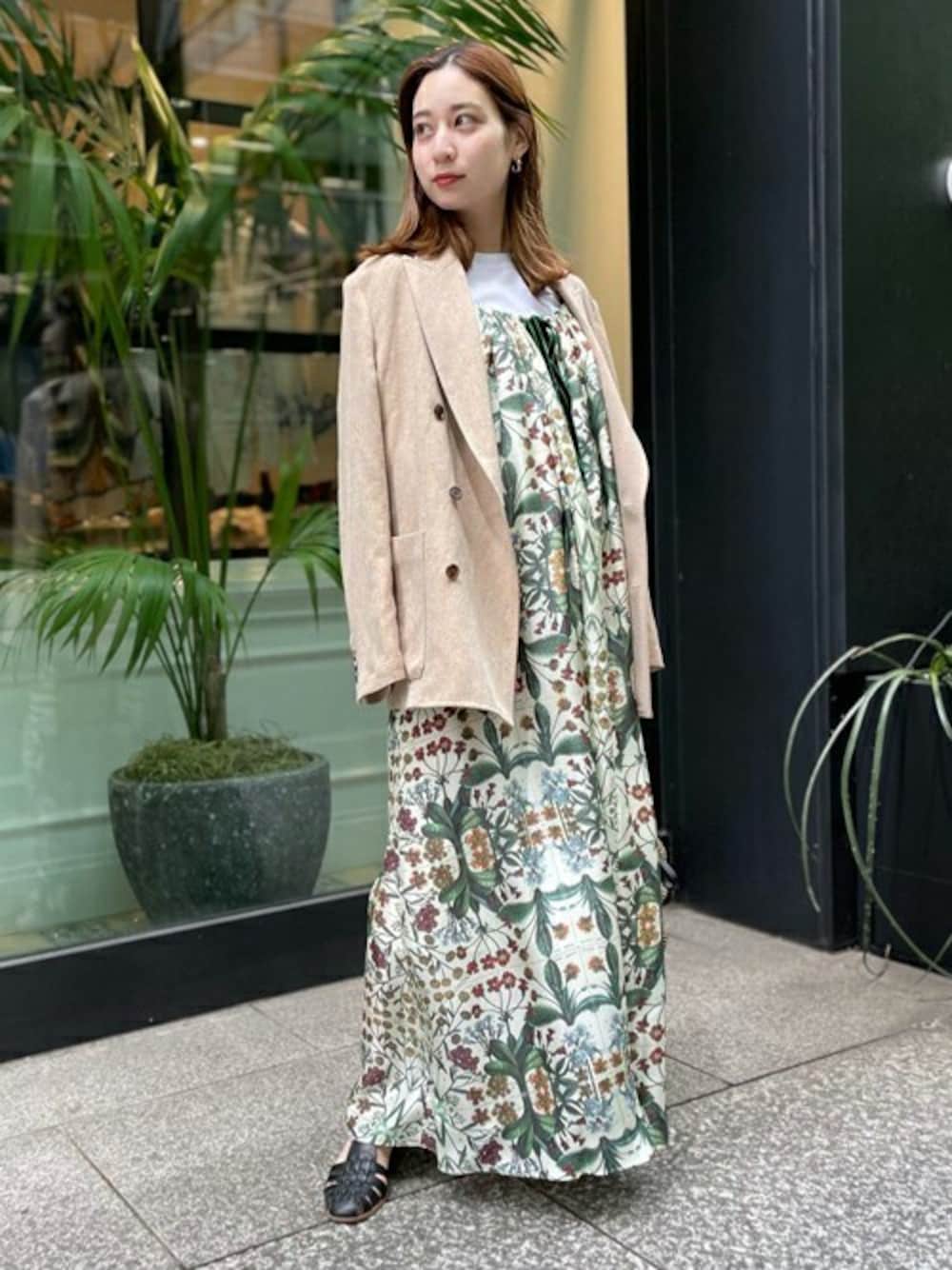 caban（キャバン）の「CABaN リネンレーヨン ヘリンボーンダブル