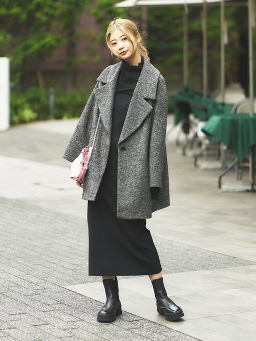 【美品】spick&span Wスライバーヘリンボーンミドルコート 20221130155154107.jpg