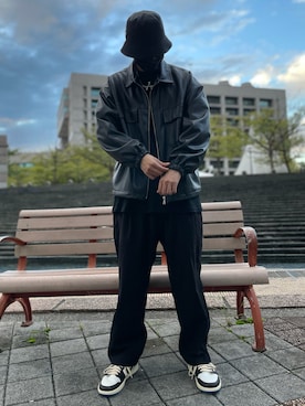 「nike」｜「アイテム（ジャケット/アウター）」を使った、Owen Wu さん（メンズ・174cm）の秋コーディネート