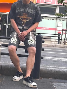 「KAMIYA（カミヤ）のアイテム」を使った、RUDOBOYさん（メンズ・181cm）の夏コーディネート