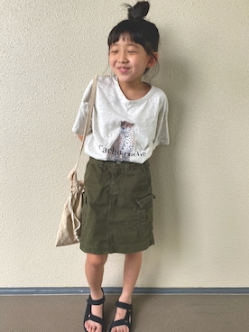 「アイテム（スカート）」を使った、kapoさん（キッズ・120cm）の夏コーディネート