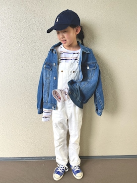 「coca（coca）（コカ）のアイテム（ジャケット/アウター）」を使った、kapoさん（キッズ・120cm）の冬コーディネート