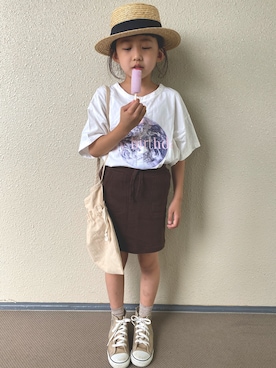「yield（イールド）のアイテム」を使った、kapoさん（キッズ・120cm）の夏コーディネート