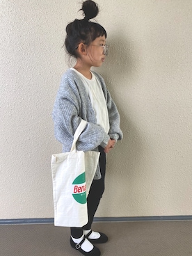 「SVEC（シュベック）のアイテム（バレエシューズ）」を使った、kapoさん（キッズ・120cm）の秋コーディネート