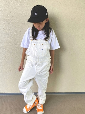 「SHIPS any（シップス エニィ）のアイテム（オールインワン・サロペット）」を使った、kapoさん（キッズ・120cm）の夏コーディネート