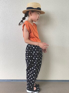 「yield（イールド）のアイテム」を使った、kapoさん（キッズ・120cm）の夏コーディネート