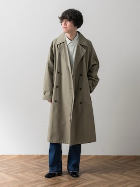 「SENSE OF PLACE by URBAN RESEARCH（センスオブプレイスバイアーバンリサーチ）のアイテム（トレンチコート）」を使った、kainanさん（メンズ・176cm）の冬コーディネート
