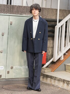 「SENSE OF PLACE by URBAN RESEARCH（センスオブプレイスバイアーバンリサーチ）のアイテム（テーラードジャケット）」を使った、kainanさん（メンズ・176cm）の冬コーディネート