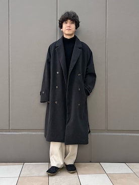「SENSE OF PLACE by URBAN RESEARCH（センスオブプレイスバイアーバンリサーチ）のアイテム（トレンチコート）」を使った、kainanさん（メンズ・176cm）の秋コーディネート