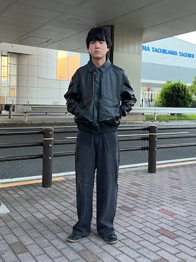 「アイテム（ブルゾン）」を使った、kainanさん（メンズ・176cm）の夏コーディネート