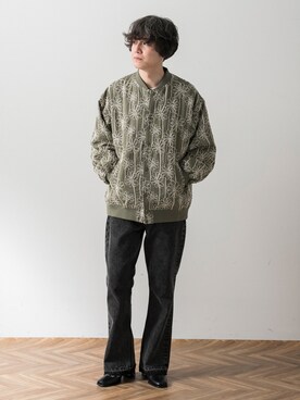 「SENSE OF PLACE by URBAN RESEARCH（センスオブプレイスバイアーバンリサーチ）のアイテム（スタジャン）」を使った、kainanさん（メンズ・176cm）の冬コーディネート