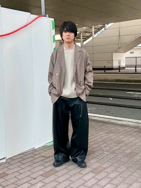「アイテム（テーラードジャケット）」を使った、kainanさん（メンズ・176cm）の秋コーディネート