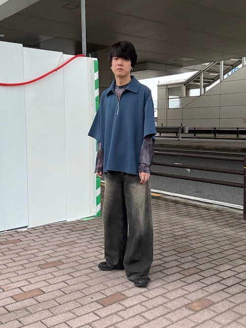 ヴィンテージライクデニムワイドパンツ
