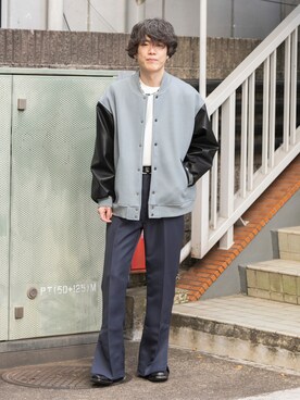 「SENSE OF PLACE by URBAN RESEARCH（センスオブプレイスバイアーバンリサーチ）のアイテム（スタジャン）」を使った、kainanさん（メンズ・176cm）の冬コーディネート