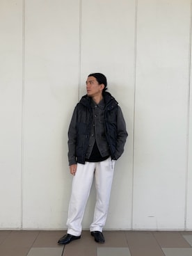「アイテム（ダウンベスト）」を使った、りゅうじさん（メンズ・167cm）の冬コーディネート