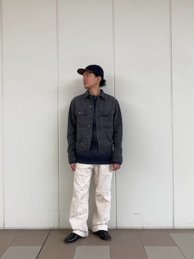 「アイテム（デニムジャケット）」を使った、りゅうじさん（メンズ・167cm）の秋コーディネート