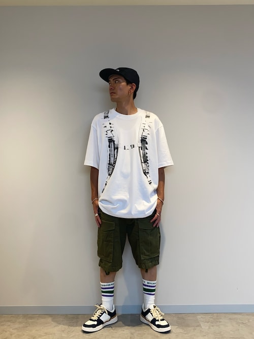 Tシャツ・カットソー BOXY T-SHIRT セール】BACKPACK GRAPHIC BOXY T-SHIRT/オーバーサイズバック