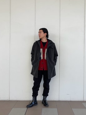 「アイテム（トレンチコート）」を使った、りゅうじさん（メンズ・167cm）の冬コーディネート