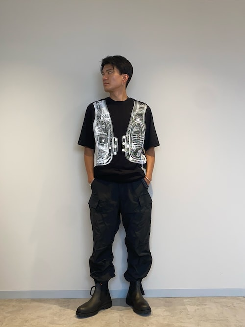 セール】ARCHIVE VEST BOXY T-SHIRT/ベストグラフィックロゴT（T