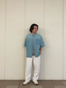 「アイテム（スウェットパンツ）」を使った、りゅうじさん（メンズ・167cm）の夏コーディネート