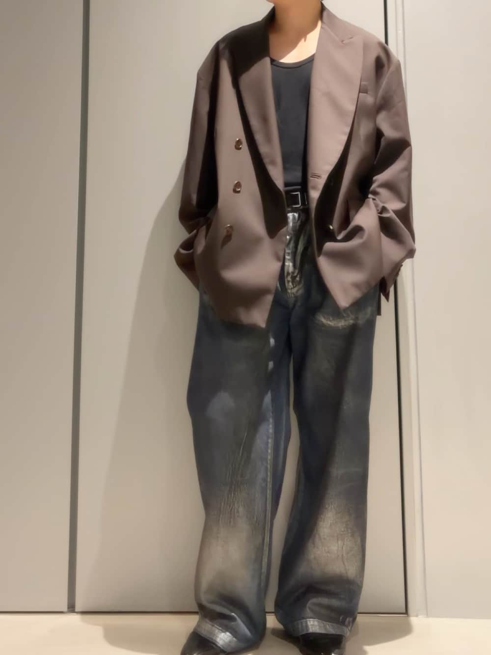 stein テーラードジャケット ブラウン steinのテーラードジャケット（ブラウン系）を使った人気