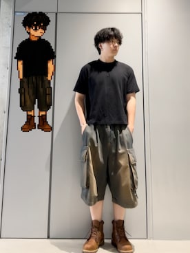 「アイテム（Tシャツ/カットソー）」を使った、こたんごig:kotango0824さん（メンズ・173cm）の夏コーディネート
