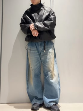 「アイテム（デニムパンツ）」を使った、こたんごig:kotango0824さん（メンズ・173cm）の秋コーディネート