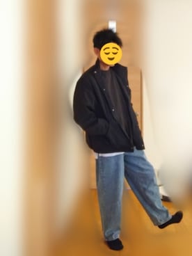 「WYM LIDNM（ウィム バイ リドム）のアイテム（スウェット）」を使った、skysunnyseaさん（メンズ・173cm）の秋コーディネート