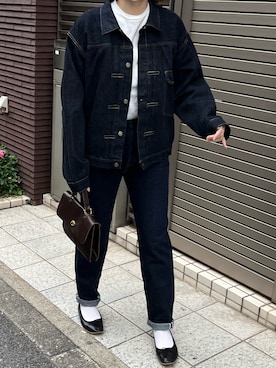 「LENO（リノ）のアイテム（ジャケット/アウター）」を使った、ぷにさん（レディース・165cm）の秋コーディネート