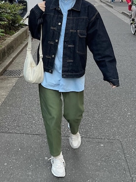 「LENO（リノ）のアイテム（ジャケット/アウター）」を使った、ぷにさん（レディース・165cm）の春コーディネート