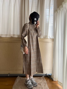 「LENO（リノ）のアイテム（ワンピース/ドレス）」を使った、ぷにさん（レディース・165cm）の春コーディネート