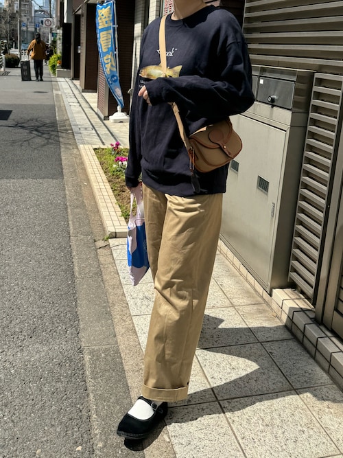 「KHA:KI / カーキ」　ハイライズストレートチノパンツ kha:ki｜ハイライズストレートチノパンツ mil-19hpt302-mm