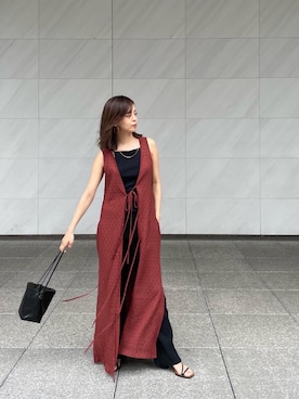 「アイテム（トップス、ブラウン系）」を使った、SAYAKAさん（レディース・153cm）の夏コーディネート