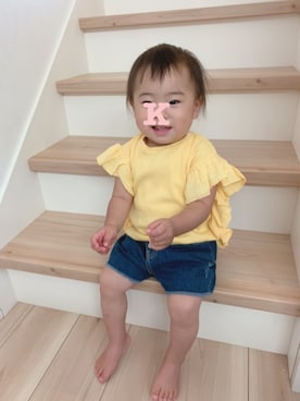 「1歳半」｜mameさん（キッズ・80cm）の夏コーディネート