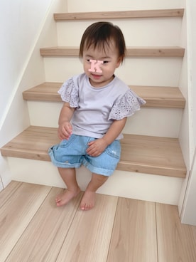 「1歳半」｜mameさん（キッズ・80cm）の夏コーディネート