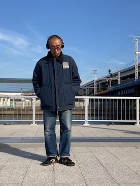 「Levi's（リーバイス）のアイテム（パンツ）」を使った、サブーさん（メンズ・165cm）の冬コーディネート