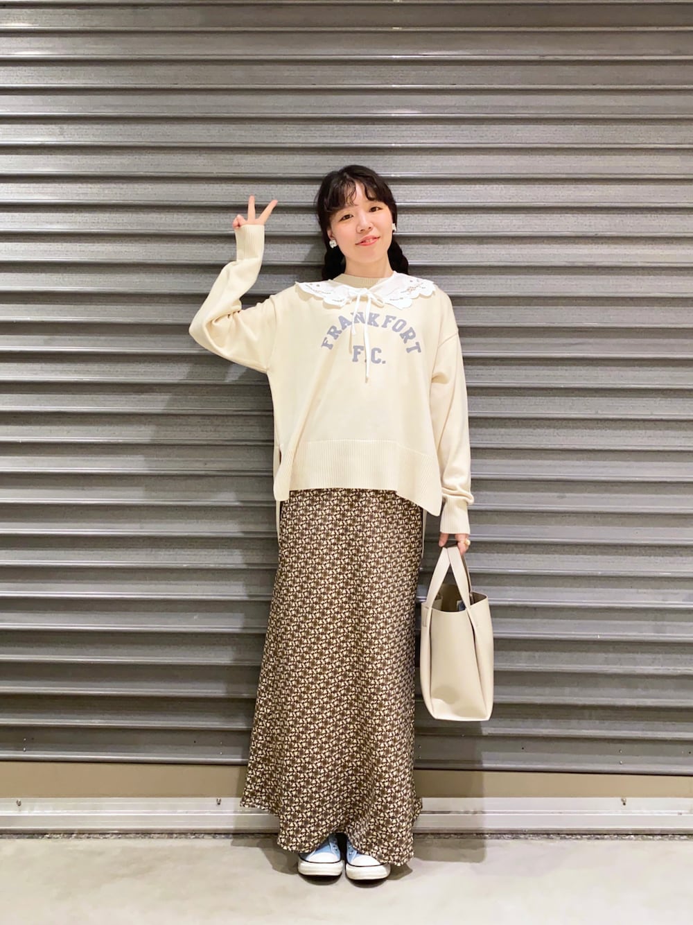 ムースタッチニット柄編みクルーネックトップス＜大きいサイズ有