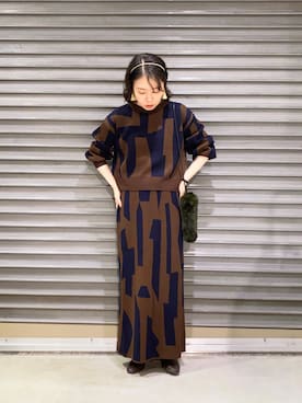 「テチチ(Te chichi)」｜「アイテム（アクセサリー）」を使った、yoshikaさん（レディース・155cm）の秋コーディネート