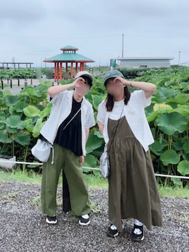 「アイテム（アンサンブル）」を使った、Kyokoさん（レディース・156cm）の夏コーディネート
