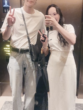 「アイテム（Tシャツ/カットソー）」を使った、n さん（レディース・161cm・20代）の夏コーディネート