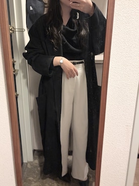 「アイテム（腕時計）」を使った、n さん（レディース・161cm）の冬コーディネート